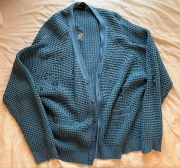 DELUXE SAVAGE BREED (코튼 데미지 가디건) BLUE