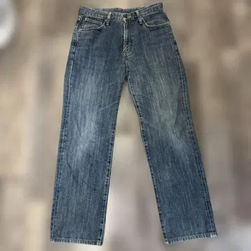 블루 스트레이트 데님 팬츠