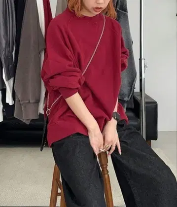 지나시스 서스티나블 빈티지 기모 BIG 풀오버 M