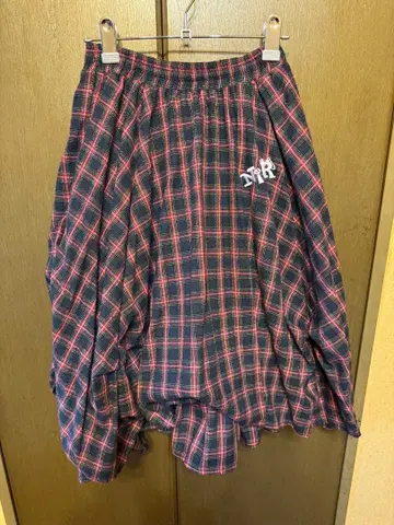 NieR 변형 플레어 스커트 체크 무늬