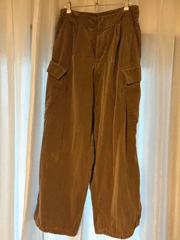 새상품급 unfil 브라운 코듀로이 카고 팬츠