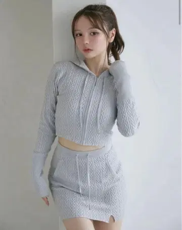 Heart cable knit set up AM0995