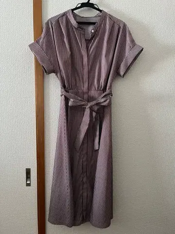 인덱스 index 스트라이프 반팔 셔츠 원피스