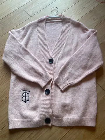 핑크 니트 가디건