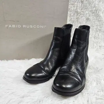 FABIO RUSCONI 사이드 고어 부츠 가죽 블랙 35(22.5)