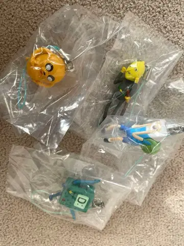 어드벤처 타임 가챠 피규어 스트랩 4개 세트