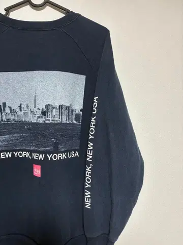 인기 맨해튼 포티지 스웨트 셔츠 빅 로고 네이비 M