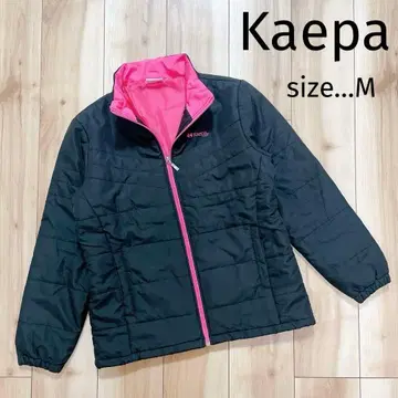 미사용품 kaepa 여성용 다운 코트 다운 자켓 미들 기장 블랙