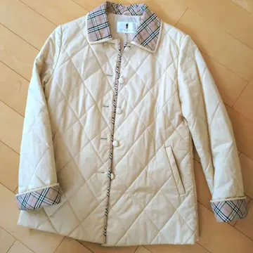 베이지 퀼팅 자켓 L