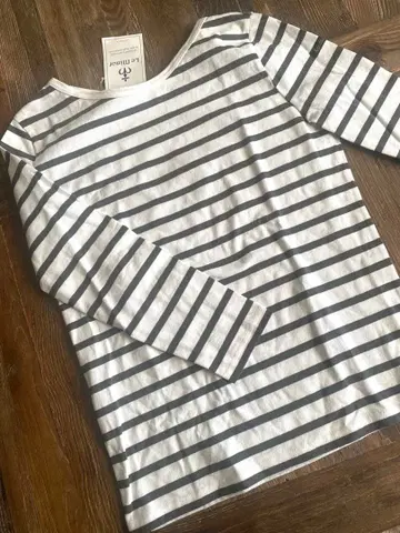 택 포함 새상품 le minor 루미노아 보더 티셔츠 그레이