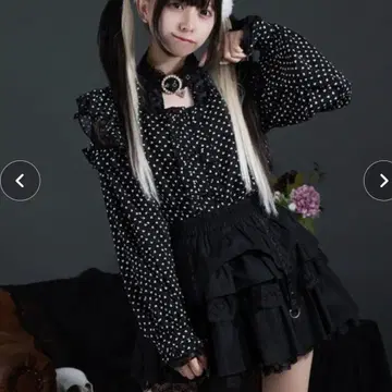 Pal elfy 하트 무늬 초커 블라우스