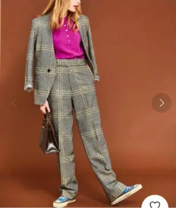 THE SHINZONE CHECK DRESS PANTS