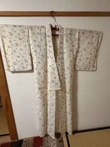 [ H ] 순수 실크 기모노 평직 무늬 염색