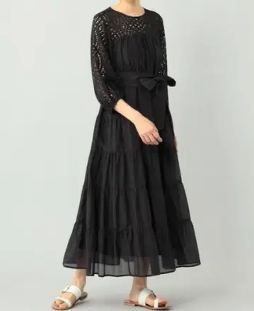 그레이스 콘티넨탈 타프타 티어드 원피스