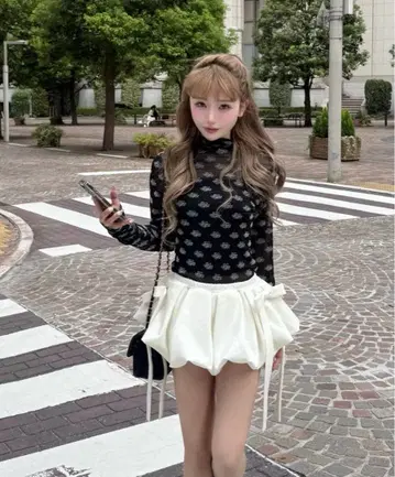 treat urself ribbon ballon mini skirt