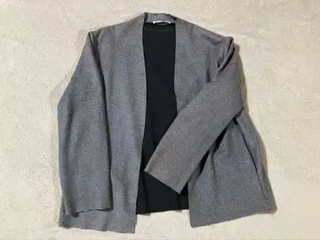 ZARA 그레이 가디건 자켓 오픈 프론트 컷오프 42L