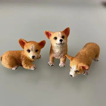 코기 피규어 3개 세트