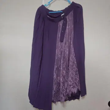 n'Or 오샤레 워커 퍼플 롱 플리츠 스커트