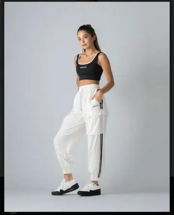 [ 새상품 ] CRONOS 여성용 나일론 스트레치 카고 팬츠 화이트