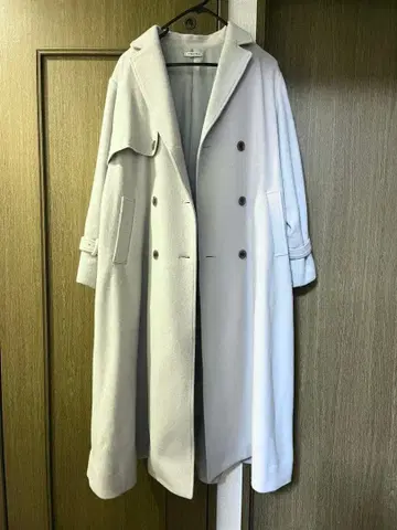 COHINA 트렌치 디자인 울 코트 라이트 그레이 레귤러 사이즈