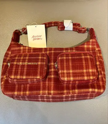 ALLISON BROWN(앨리슨 브라운) 빨간색 체크 숄더백