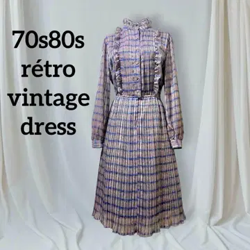 70s80s 레트로 빈티지 원피스 시어 라메