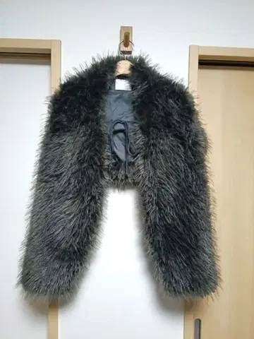 [ 새상품급 ] HARE 롱 퍼 볼레로 그레이