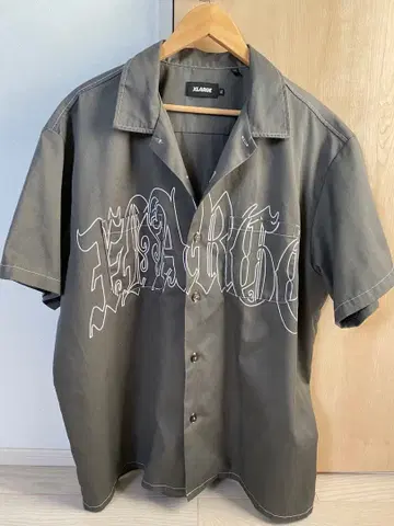 XLARGE 그레이 반팔 워크 셔츠 XL