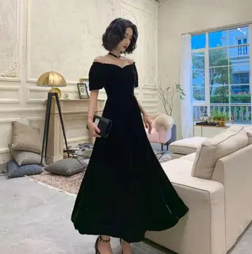 A라인 롱 드레스 결혼식 파티 2차 모임