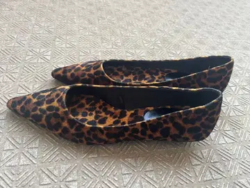 ZARA 레오파드 무늬 플랫슈즈 38
