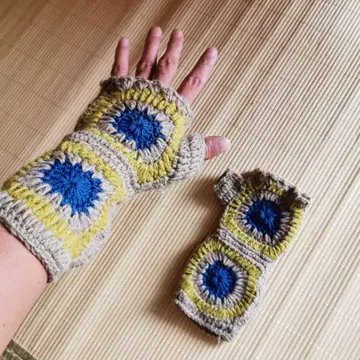 손뜨개질 장갑 암워머 암커버 울 손뜨개질 장갑