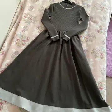 FENNEL 그레이 롱 원피스 긴팔