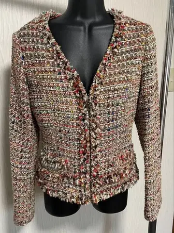 PREMIUM BY VICKY 멀티 컬러 트위드 자켓