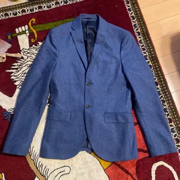 H&M 파란 테일러드 자켓