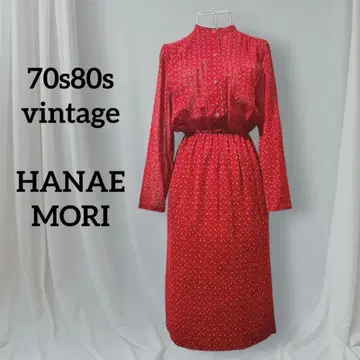 70s80s HANAE MORI 하나에모리 빈티지 올 패턴 원피스