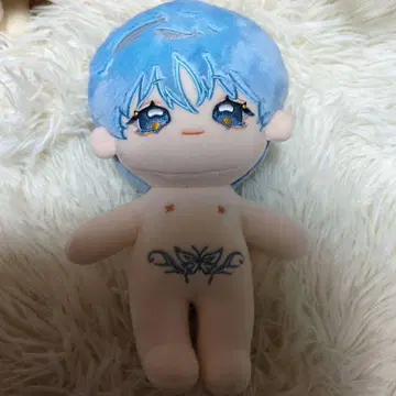 파란 머리 탈의 옷 갈아입기 캐릭터 봉제 인형 무속성