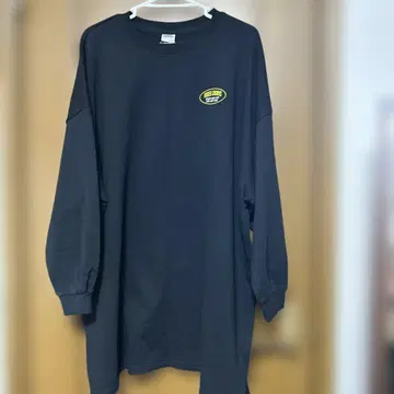 로데오 크라운 로고 프린트 맨투맨 원피스 블랙