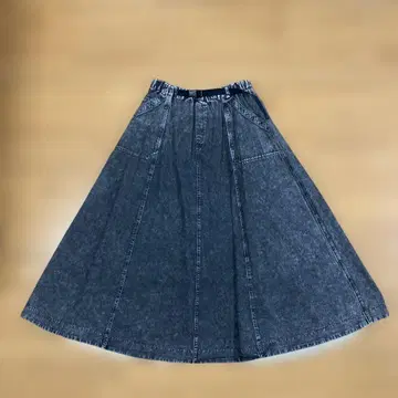 [ niko and - / 니코앤드 ] 블랙 데님 롱 스커트