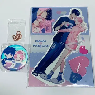 새디스틱 핑키 러브 쿠루스 멜로 아크릴 스탠드 캔뱃지
