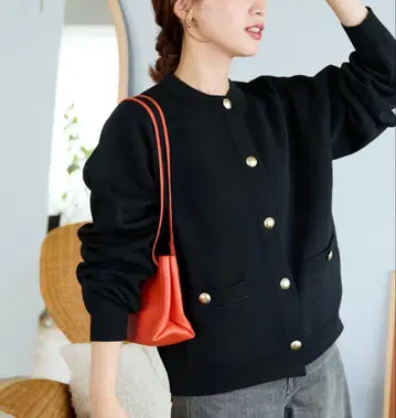 프릭스스토어 골드 버튼 니트 가디건