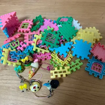 산보석 홋페짱 컬러풀 블록 키링 세트