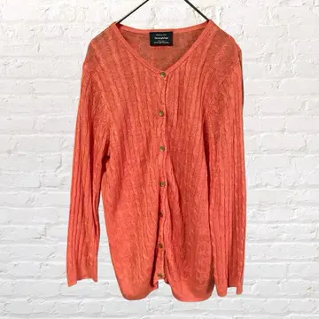 11953 유나이티드 애로우즈 케이블 니트 가디건 겉옷 오렌지