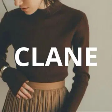 CLANE 하이넥 리브 니트탑