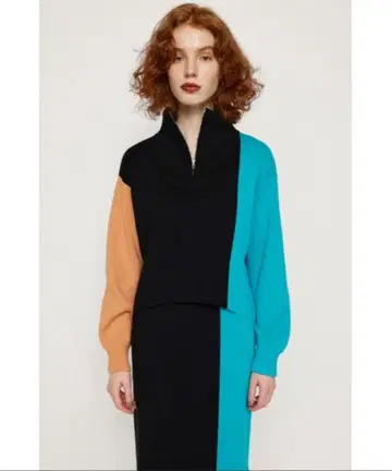 SLY 집업 크롭 니트 셋업 상의