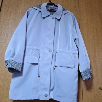 Feminine 후드 부착 연보라색 자켓