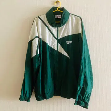 Reebok 리복 나일론 자켓 자수 로고 90s 그린 화이트