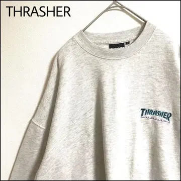 THRASHER 맨투맨 그레이 오버 사이즈