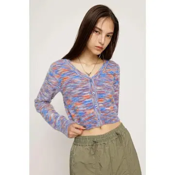 컬러풀 니트 가디건 긴팔