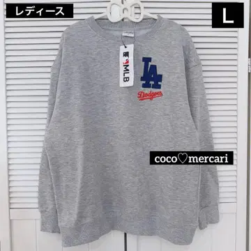 새상품 다저스 맨투맨 L 여성용 MLB 공식 그레이 스웨트