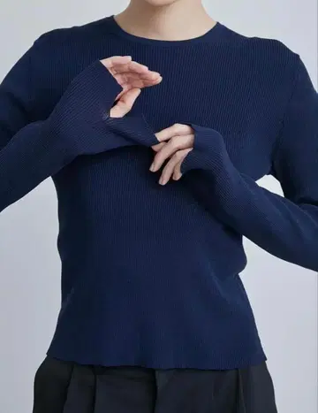 MIESROHE 오가닉 RIB 니트 TOPS